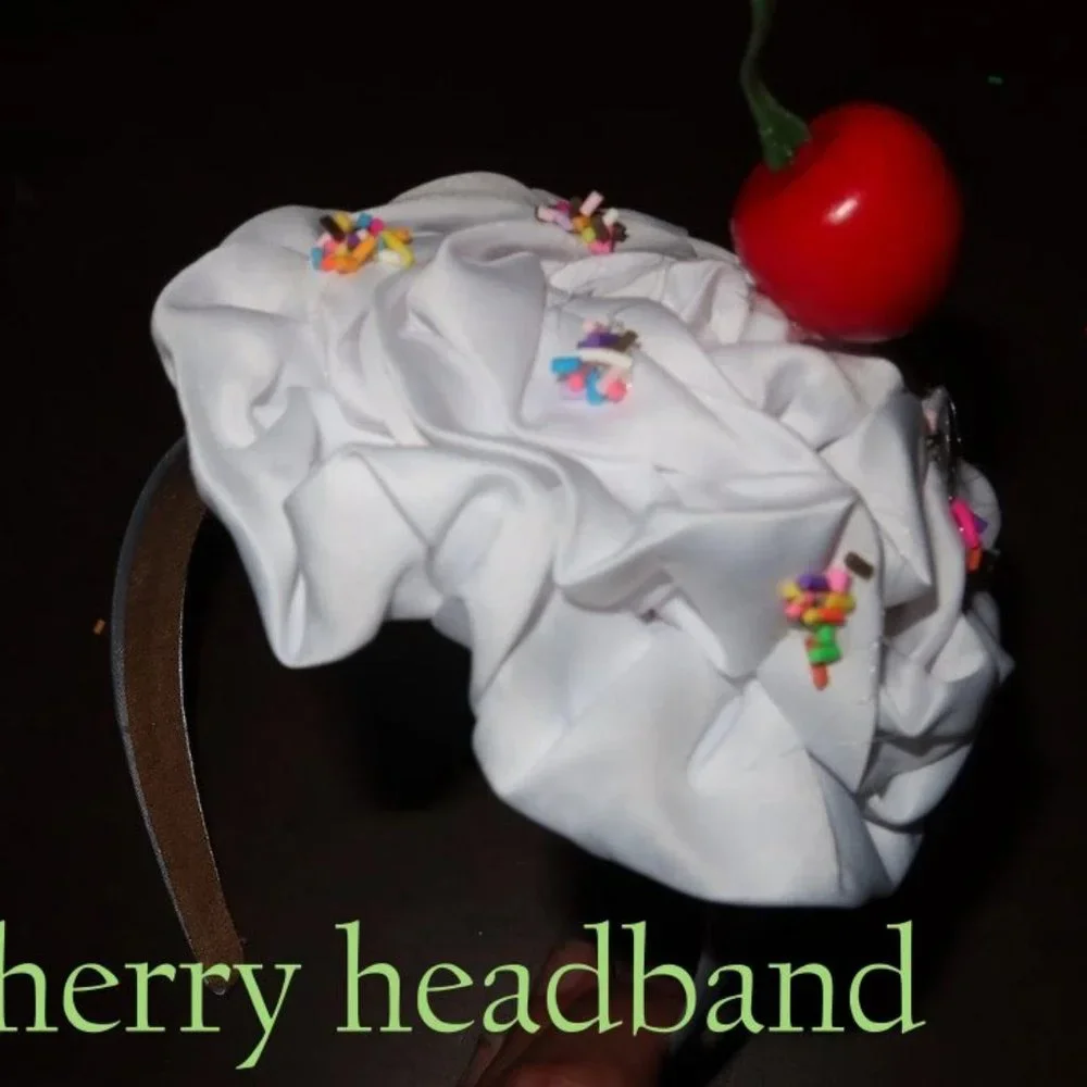 Cherry headband adult child costume accessory Halloween cupcake ice cream food